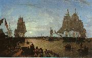Robert Salmon Boston Harbor as seen from Constitution Wharf Spain oil painting reproduction